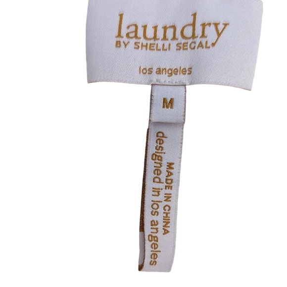 Laundry by Shelli Segal Womens Button Down Shirt Cream Size Medium - Picture 8 of 16